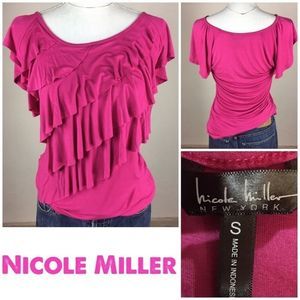 Nicole Miller New York Pink Ruffle size Small